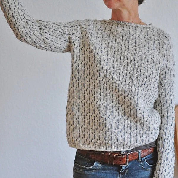 Victoria | Ekalante graue Pullover mat U-Boot-Ausschnitt