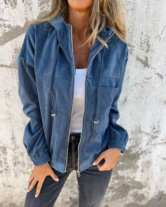 Danna | Kabeljacke mat Capuch a Velcro
