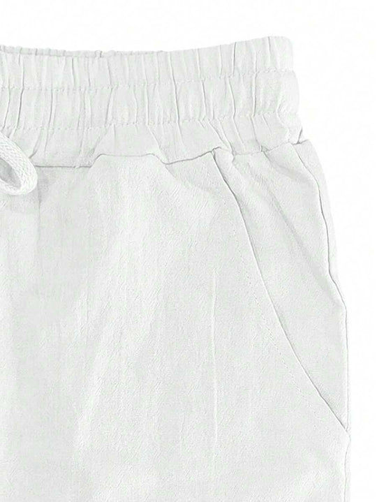 MATHIS | Liewegen Halblang Linnen-Hose mat Kordel