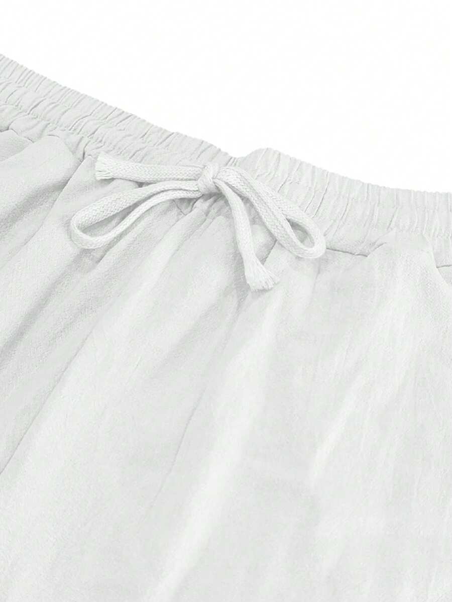 MATHIS | Liewegen Halblang Linnen-Hose mat Kordel