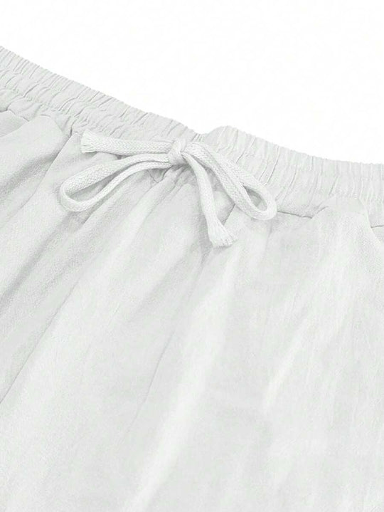 MATHIS | Liewegen Halblang Linnen-Hose mat Kordel