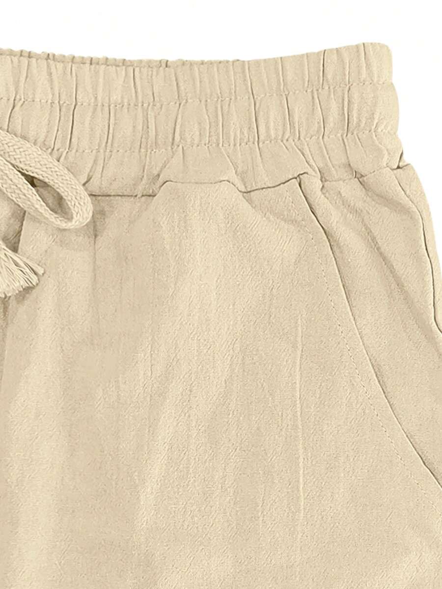 MATHIS | Liewegen Halblang Linnen-Hose mat Kordel