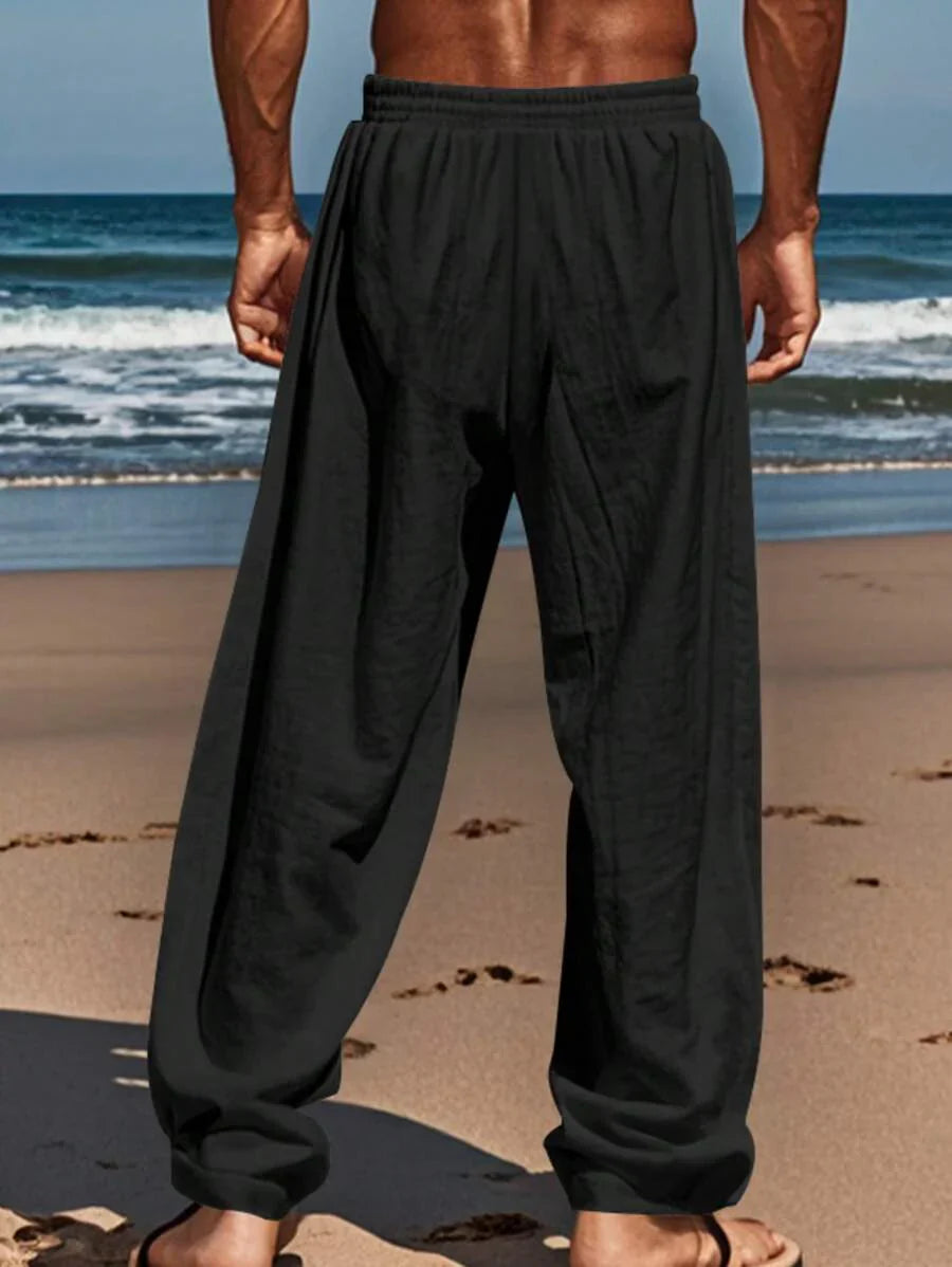 MATHIS | Liewegen Halblang Linnen-Hose mat Kordel