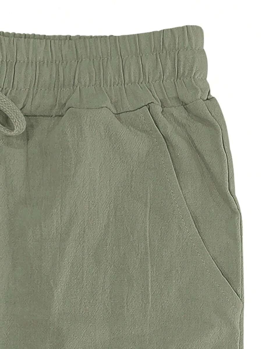 MATHIS | Liewegen Halblang Linnen-Hose mat Kordel
