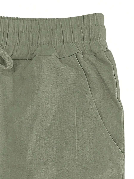 MATHIS | Liewegen Halblang Linnen-Hose mat Kordel