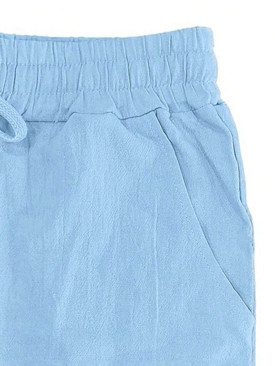 MATHIS | Liewegen Halblang Linnen-Hose mat Kordel