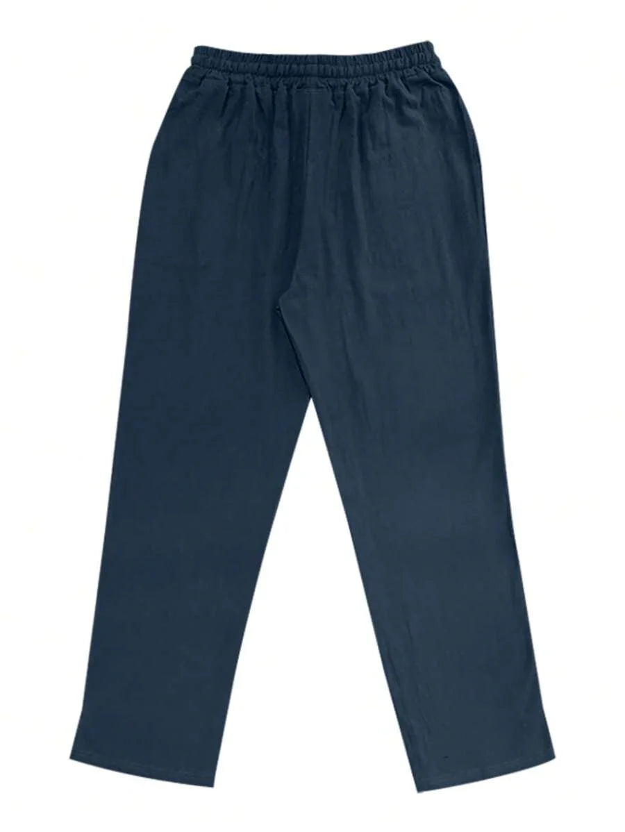 MATHIS | Liewegen Halblang Linnen-Hose mat Kordel