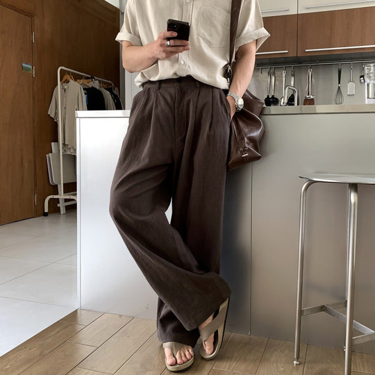 LOUIS | LEINEN HOSEN AM BREITEN BEIN