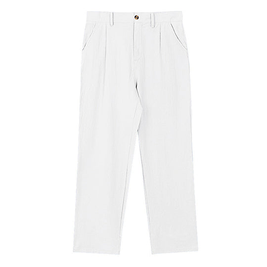 NICCOLÒ | LIBER PANTALONS aus Leinen mat breede Been