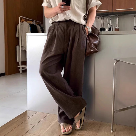 LOUIS | LEINEN HOSEN AM BREITEN BEIN