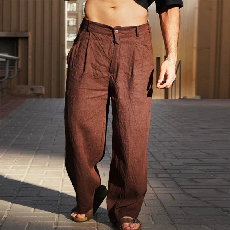DARIO | LINNENG DELLENG BEIN PANTALONS