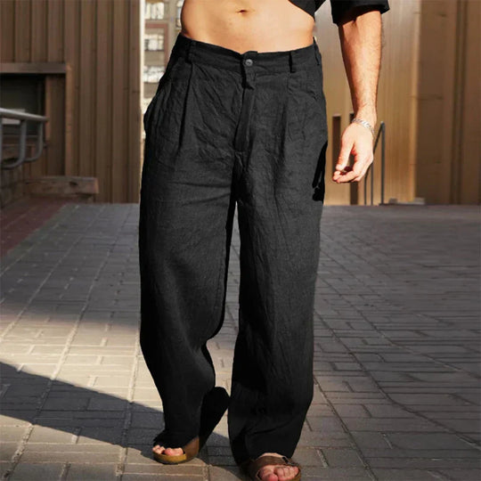 DARIO | LINNENG DELLENG BEIN PANTALONS