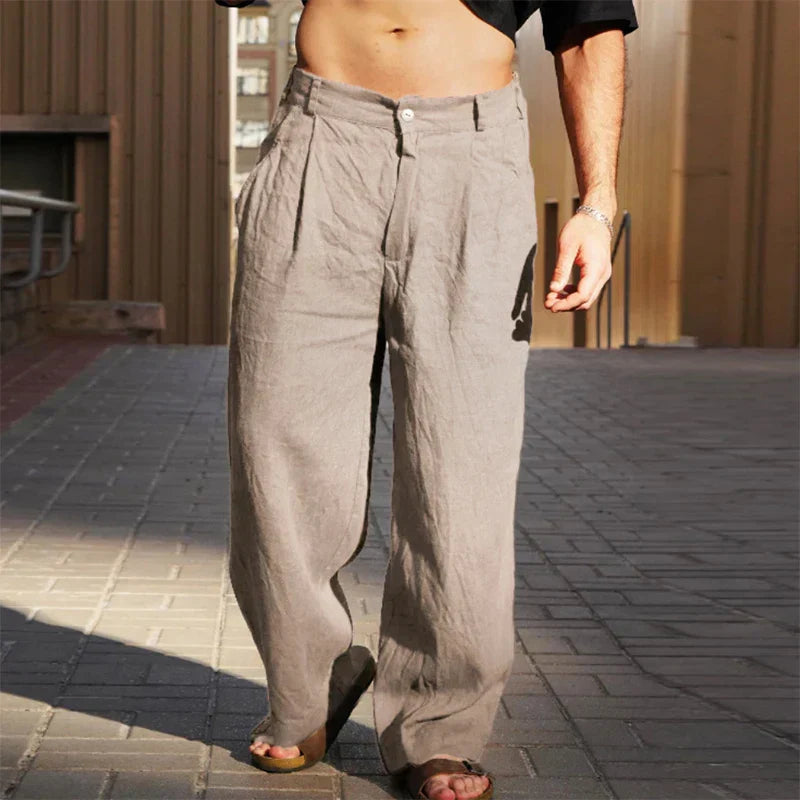 DARIO | LINNENG DELLENG BEIN PANTALONS