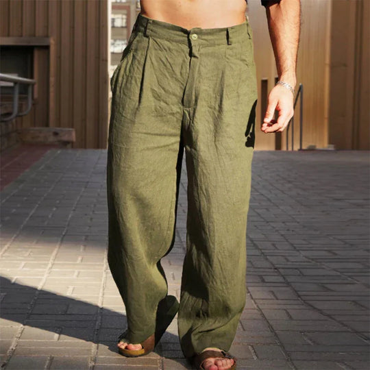 DARIO | LINNENG DELLENG BEIN PANTALONS