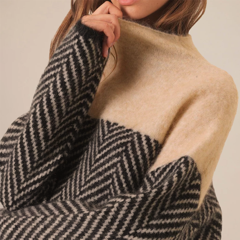 ADELIE | Premium Rollkragenpullover aus edle Stréck