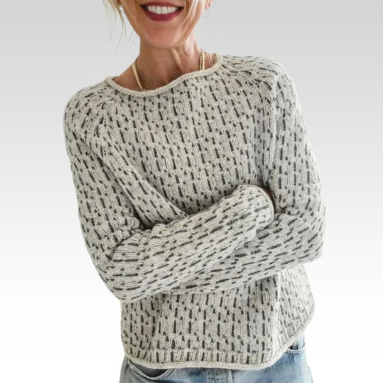 Victoria | Ekalante graue Pullover mat U-Boot-Ausschnitt