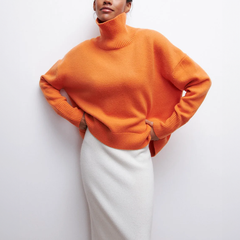 Amelia | Eleganten Stréck-Dolcevita-Pullover