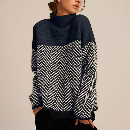 ADELIE | Premium Rollkragenpullover aus edle Stréck