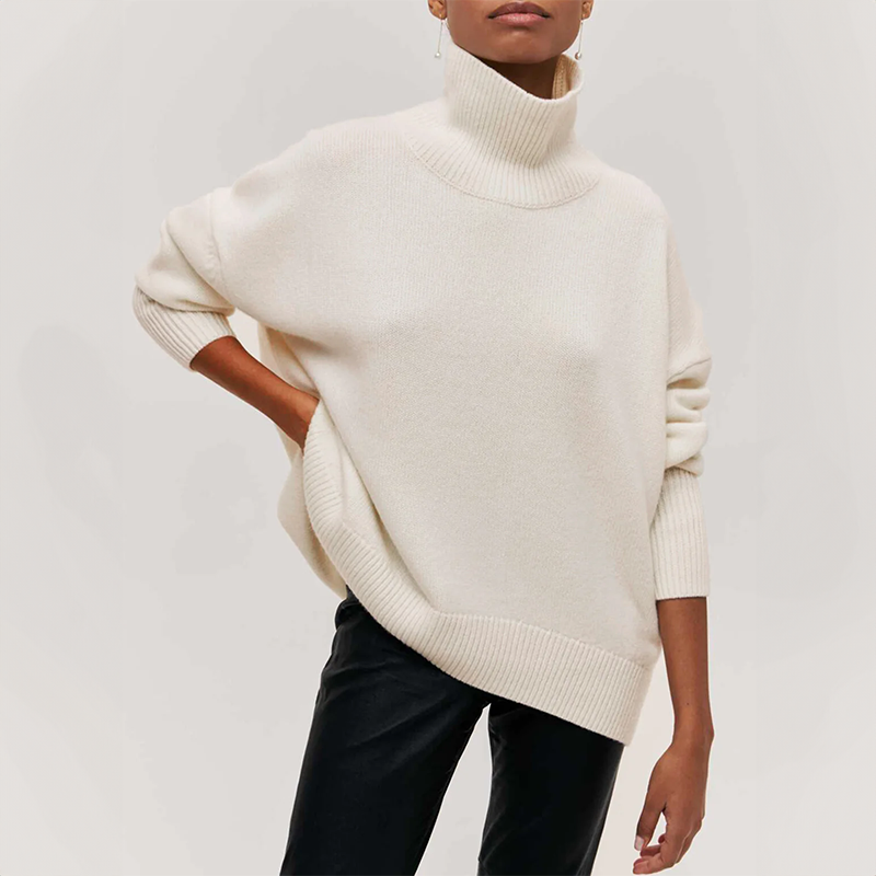 Amelia | Eleganten Stréck-Dolcevita-Pullover