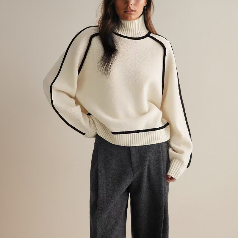 Lara | Damenpullover mat Rollkragen