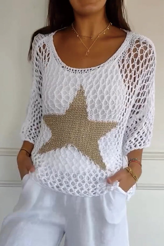 Larissa | Eleganten Strickpullover mat Stären
