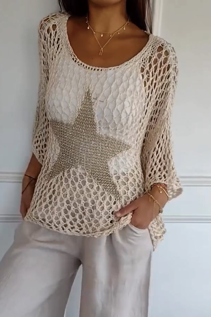 Larissa | Eleganten Strickpullover mat Stären