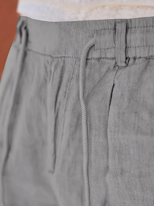 NICHOLS | Langen Leinenhose mat Kordel
