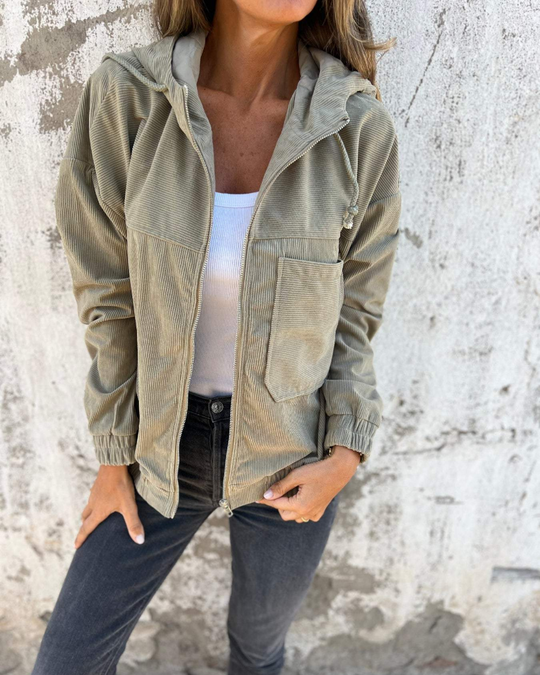 Danna | Kabeljacke mat Capuch a Velcro