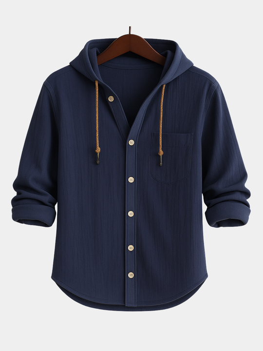 DUMONT LYON™ | LUXUS Baumwoll-Hoodie mat Kapuze