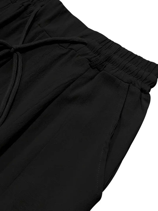 NICHOLS | Langen Leinenhose mat Kordel