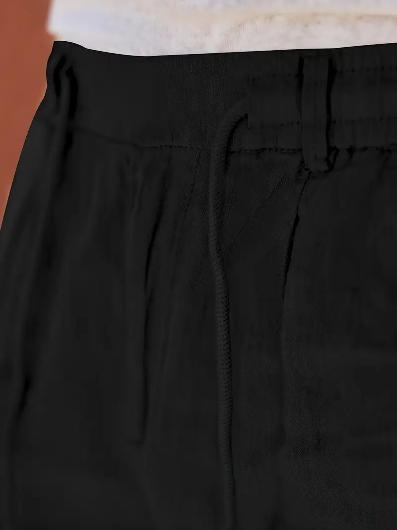 NICHOLS | Langen Leinenhose mat Kordel