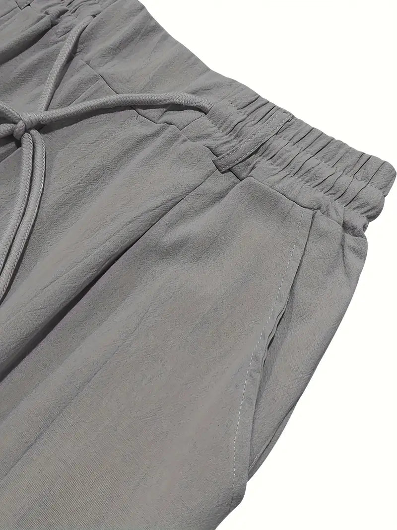 NICHOLS | Langen Leinenhose mat Kordel