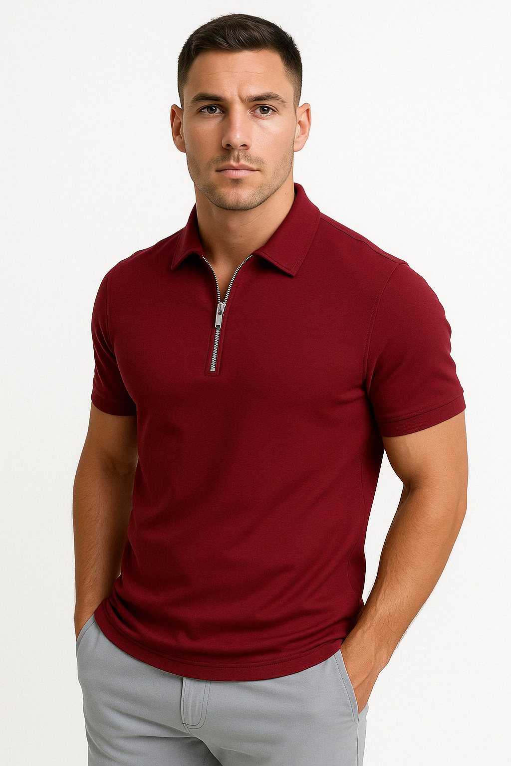 GREGORIO | MODERN POLO mat Zip Mëttelhéich