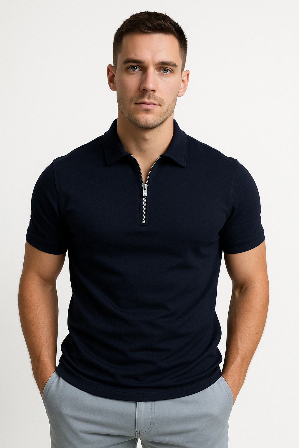 GREGORIO | MODERN POLO mat Zip Mëttelhéich