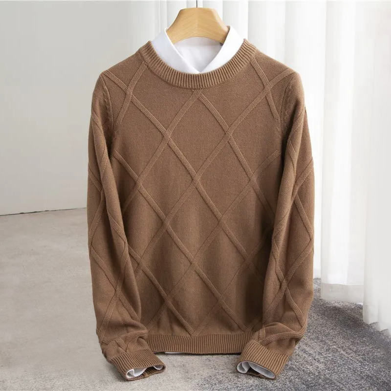 Dumont Lyon | Argyle a Kaschmir Pull