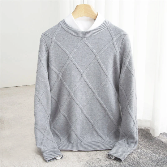 Dumont Lyon | Argyle a Kaschmir Pull