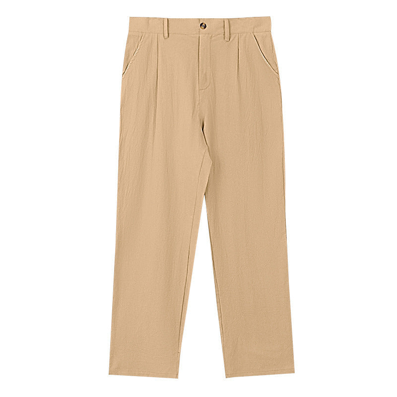 NICCOLÒ | LIBER PANTALONS aus Leinen mat breede Been