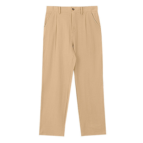 NICCOLÒ | LIBER PANTALONS aus Leinen mat breede Been