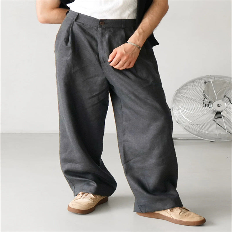 ÉTIENNE | Leinen Baggy Hosen