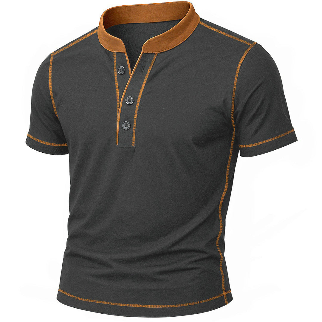 OLIVIER | HENLEY-KLAPPEN SHIRT MIT BORD EMBER