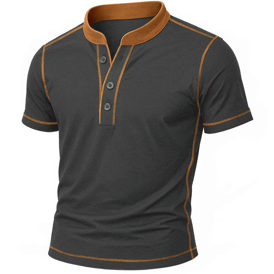 OLIVIER | HENLEY-KLAPPEN SHIRT MIT BORD EMBER