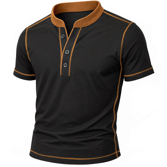 OLIVIER | HENLEY-KLAPPEN SHIRT MIT BORD EMBER