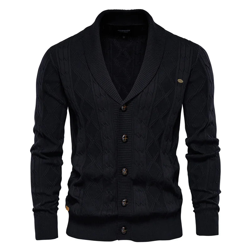 DUMONT LYON™ | Männer Cardigan mat Knäpper