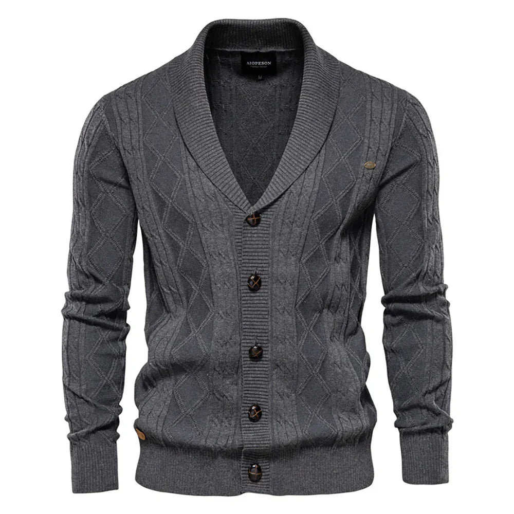 DUMONT LYON™ | Männer Cardigan mat Knäpper