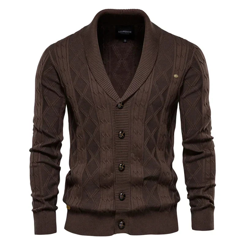 DUMONT LYON™ | Männer Cardigan mat Knäpper
