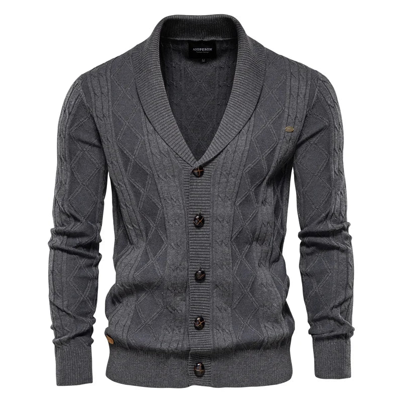 DUMONT LYON™ | Männer Cardigan mat Knäpper