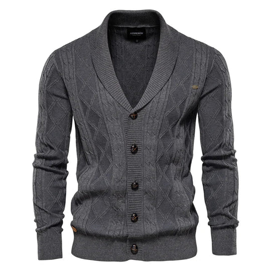 DUMONT LYON™ | Männer Cardigan mat Knäpper