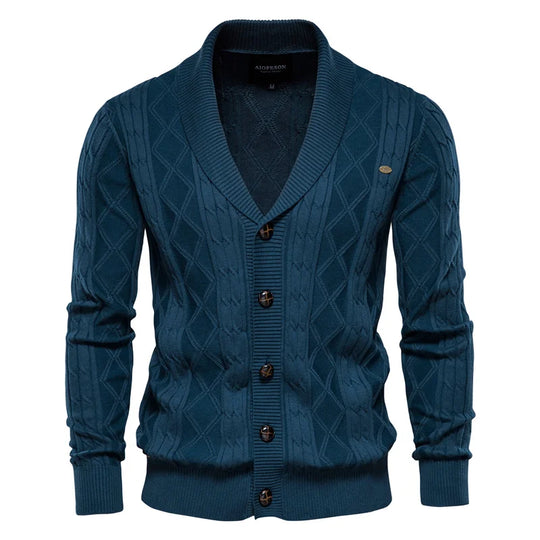 DUMONT LYON™ | Männer Cardigan mat Knäpper