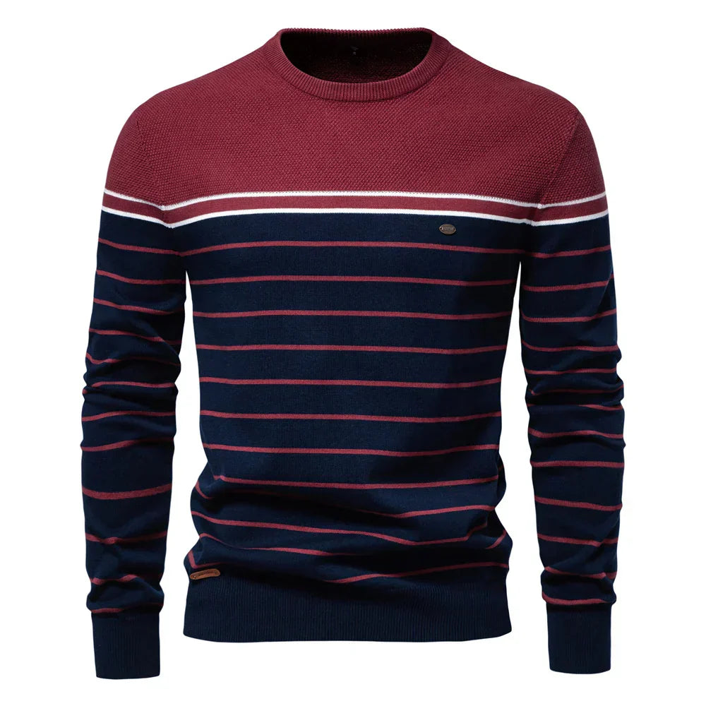 DUMONT LYON™ | Männer Pull mat Streifen