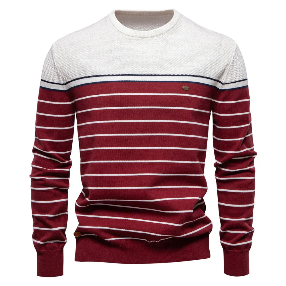 DUMONT LYON™ | Männer Pull mat Streifen